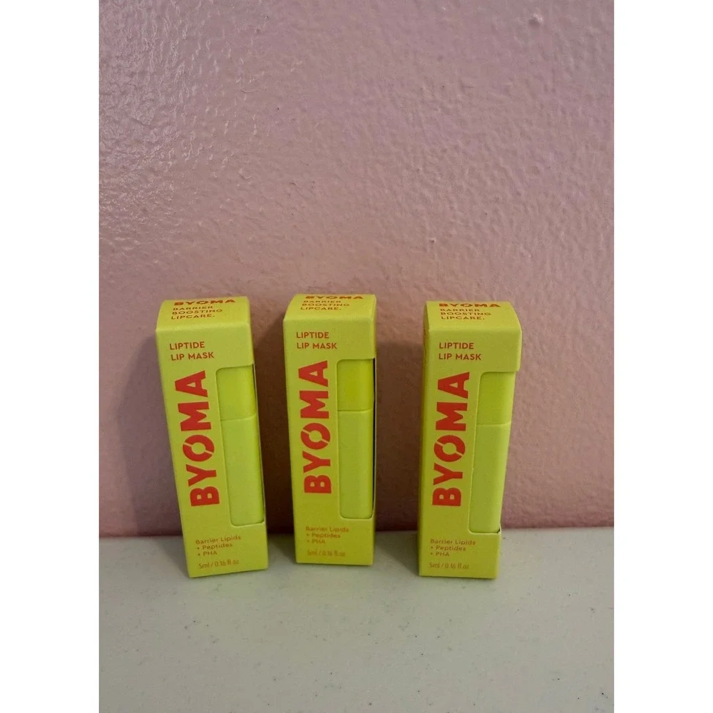 Lot of 3 Byoma Liptide Lip Mask Barrier Boosting Lipcare Peptides PHA 5ml Each
